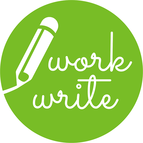 work write logo circle